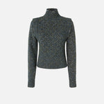 Dolcevita in maglia a trecce 105968A2YB IG1 PINKO Grigio/ble/verde 