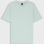 T-shirt in cotone elasticizzato con logo a contrasto 50473278 10242929 01 447 BOSS Turquoise/aqua 