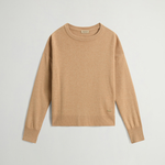 Maglia girocollo in misto lana vergine e cashmere CFWWKN2025FRUF5067 8908 WOOLRICH Corn stalc 