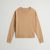 Maglia girocollo in misto lana vergine e cashmere CFWWKN2025FRUF5067 8908 WOOLRICH Corn stalc 