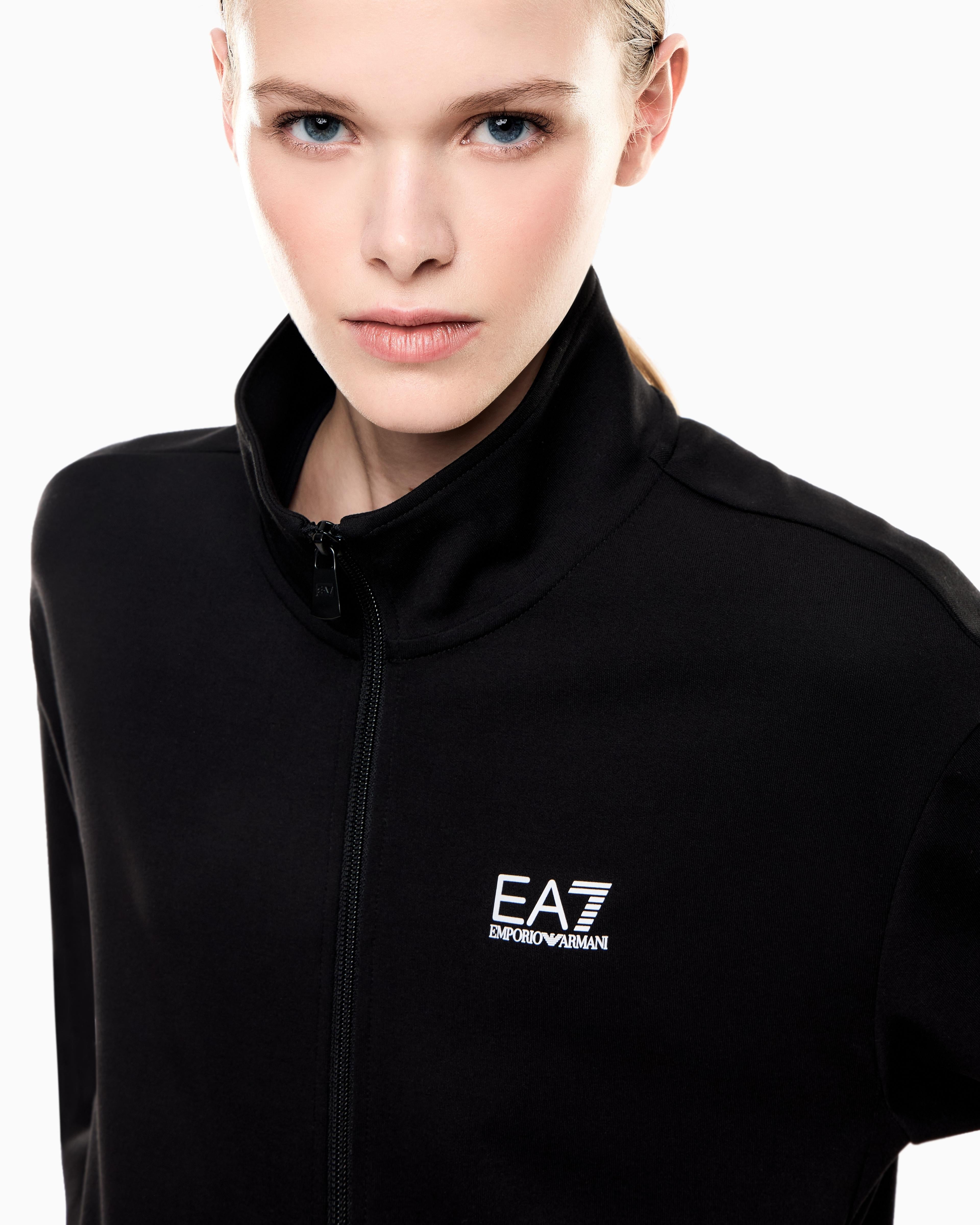 Felpa con zip Dynamic Athlete in tessuto tecnico Natural VENTUS7 ASV 7W001152 AF12501 UC001 EA7 Black 