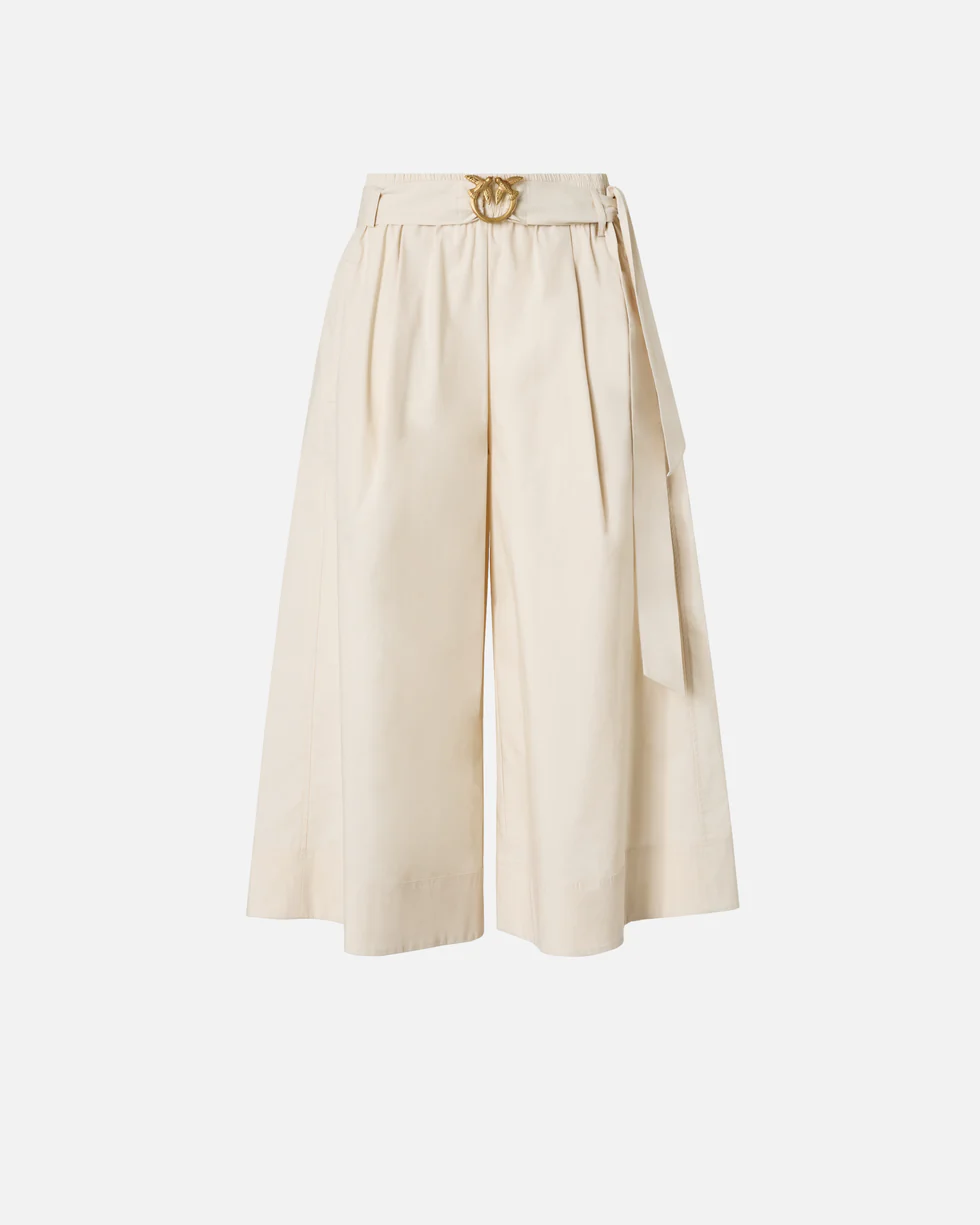 Pantalone con cintura logata 106439A35Q C03 PINKO Beige 