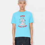 T-Shirt in cotone FG55TS1024SK 68 KENZO Turquoise 
