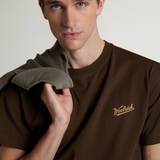T-Shirt in puro cotone con logo CFWOTE2010MRUT5334 10026 WOOLRICH Slate black 