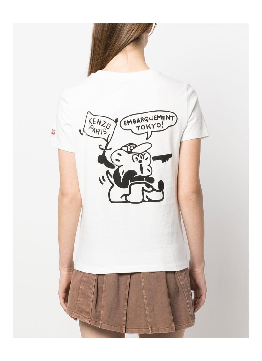 T-Shirt manica corta stampata FD52TS0484SG 02 KENZO Off white 