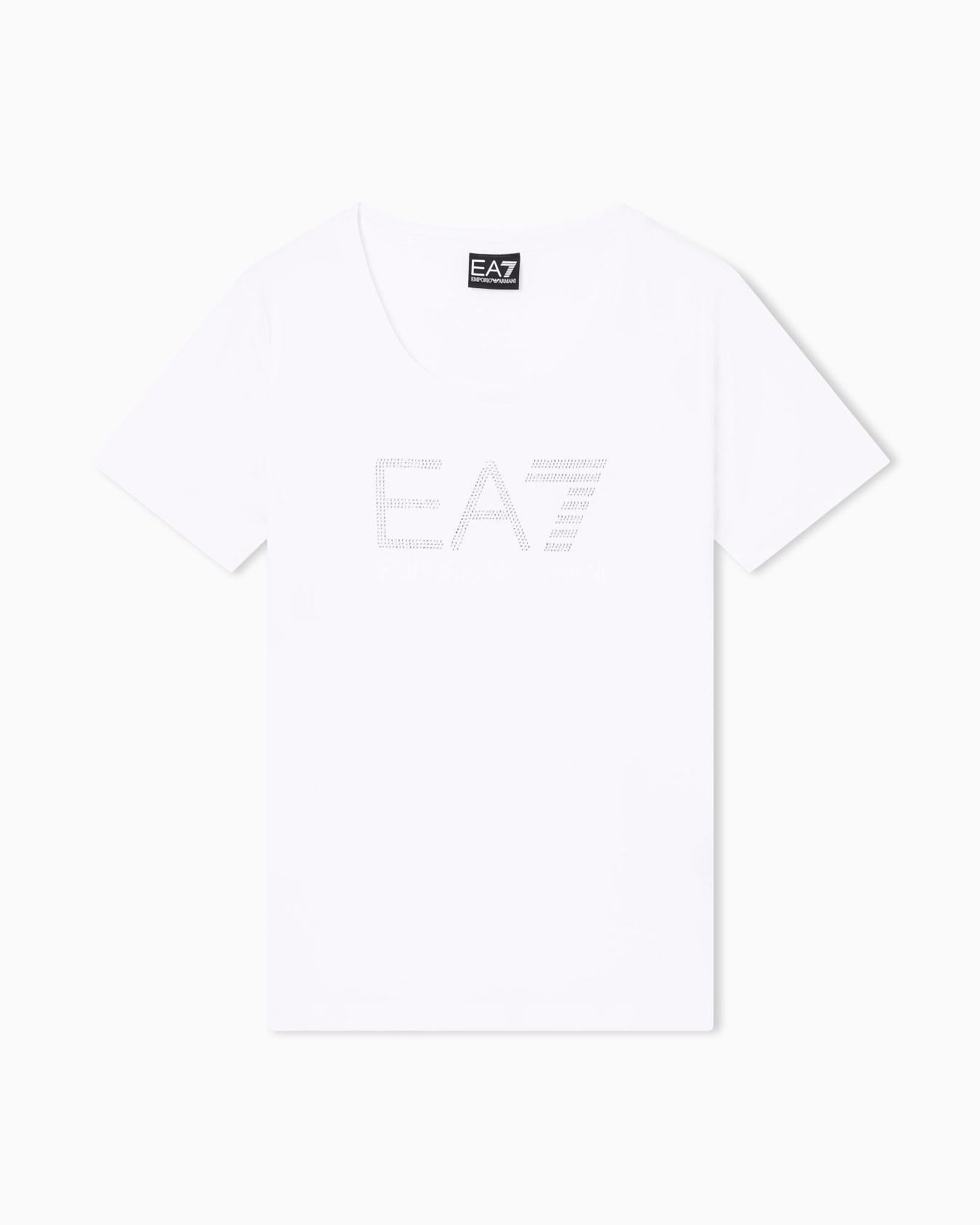T-Shirt in jersey stretch 7W000536 AF10373 U0002 EA7 White 