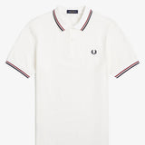 Polo manica corta M3600 T60 FRED PERRY Snwht/bred/nvy 