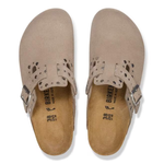 Ciabatta in pelle scamosciata con rivetti BOSTON RIVET 1030418 TAUPE BIRKENSTOCK Taupe 