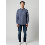 Camicia in lino CFWOSI2034MRUT5284 31194 WOOLRICH Grisaille 