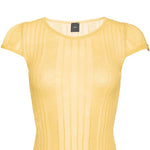Maglia smanicata 104773A1ND C43 PINKO Giallo canna dindia 