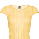Maglia smanicata 104773A1ND C43 PINKO Giallo canna dindia 