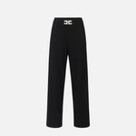 Pantaloni in viscosa con bande lucide KP69S56E2 EF3 ELISABETTA FRANCHI Nero/milk 