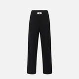 Pantaloni in viscosa con bande lucide KP69S56E2 EF3 ELISABETTA FRANCHI Nero/milk 