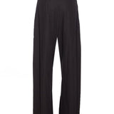 Pantaloni larghi con cinturini in vita 104648A2ER Z99 PINKO Nero limousine 