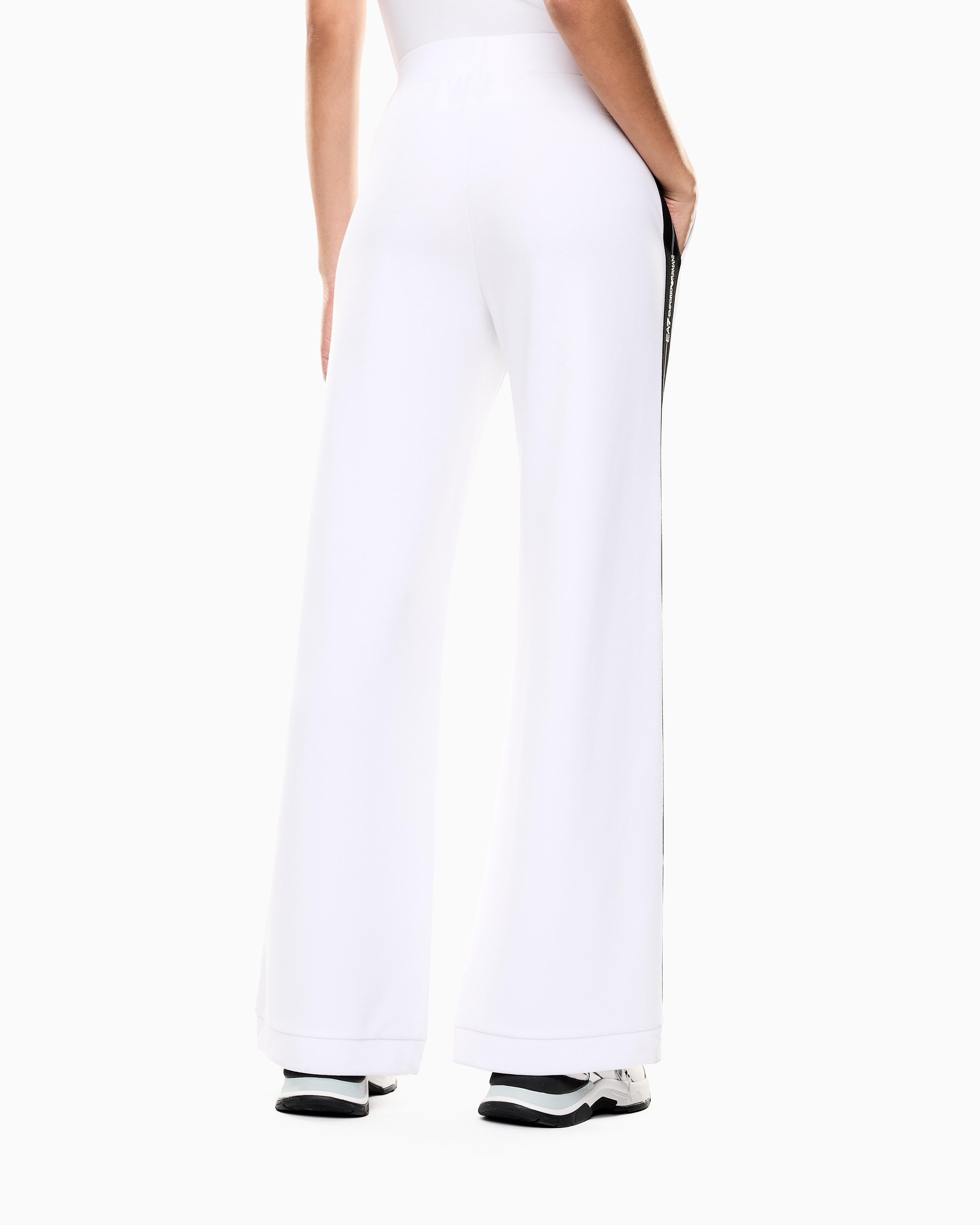 Pantaloni in jersey di cotone e modal 7W000961 AF12501 U0002 EA7 White 