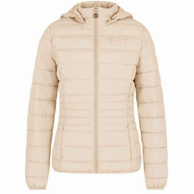 Piumino con cappuccio staccabile 8NTB23 TNF8Z U1046 EA7 Beige 
