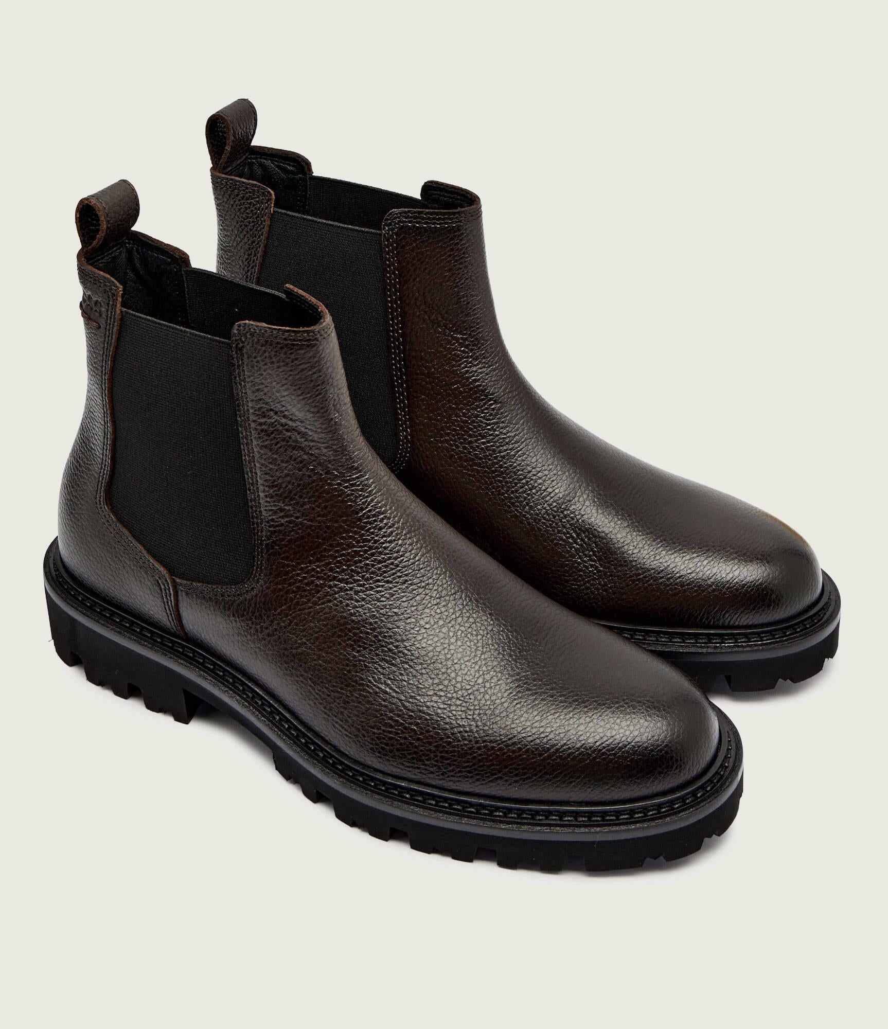 Stivali in pelle 50552573 10266544 01 205 BOSS Dark brown 