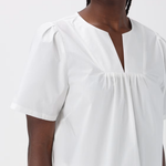 Blusa in cotone CFWWSI0174FRUT3027 8178 WOOLRICH White 