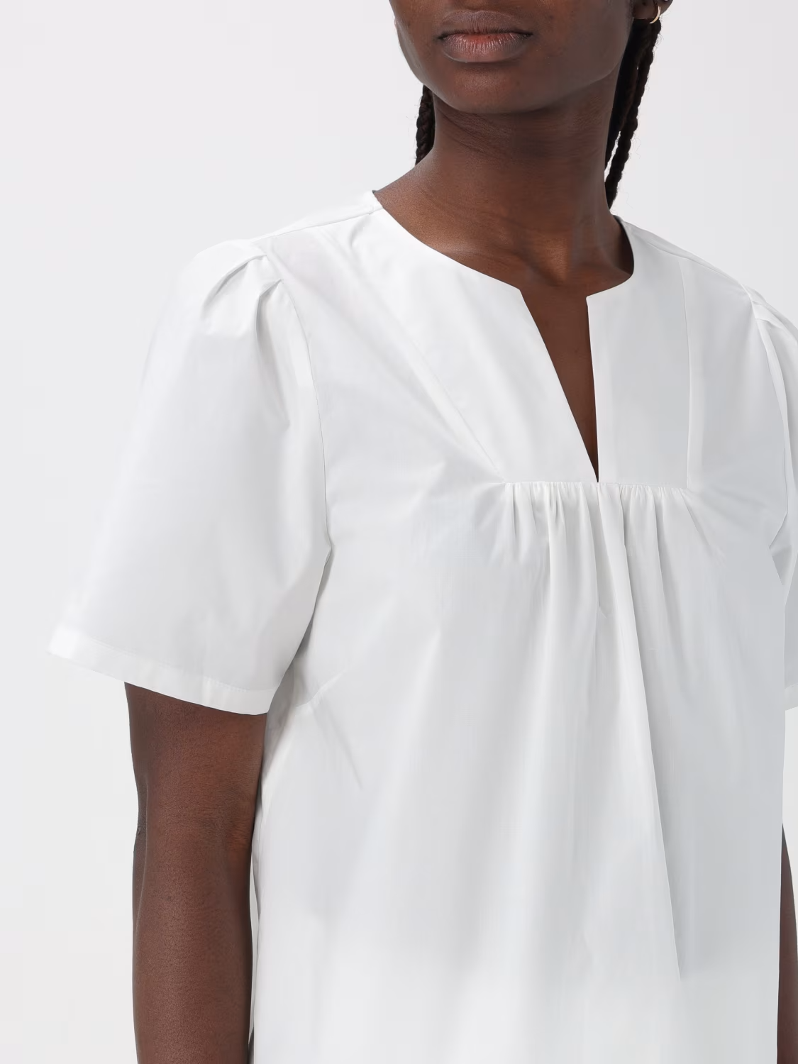 Blusa in cotone CFWWSI0174FRUT3027 8178 WOOLRICH White 