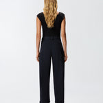 Pantaloni gessati a palloncino in lana 105707A2QY EZ1 PINKO Blu/bianco 