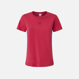 T-shirt maniche corte logo ricamato 100355A2HN O57 PINKO Rosso-passata di pom. 