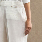 Pantalone in lino PED5098 99010143 726 PEUTEREY White 