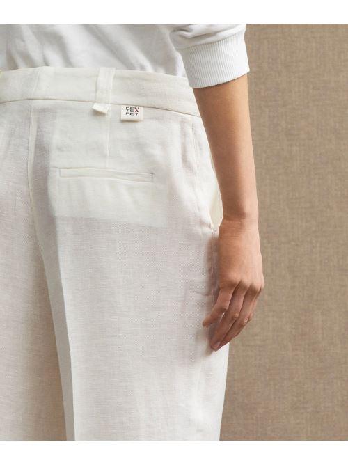 Pantalone in lino PED5098 99010143 726 PEUTEREY White 