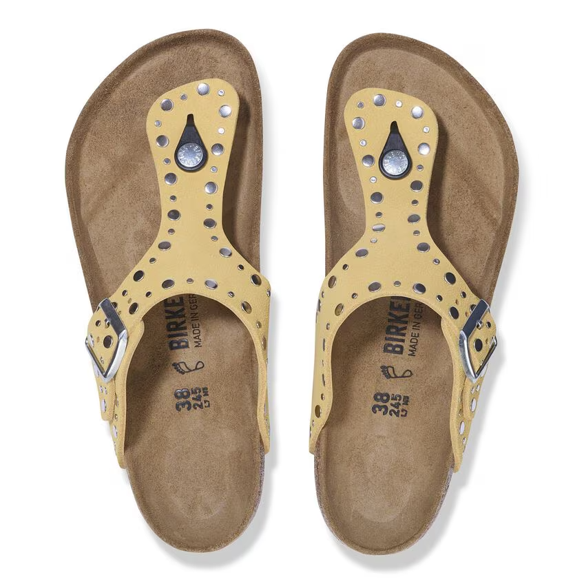 Infradito in pelle scamosciata GIZEH RIVET 1029350 OCHRE BIRKENSTOCK Ocra 