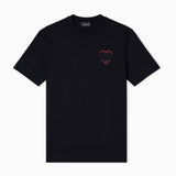 T-shirt in jersey misto lyocell con ricamo Capsule San Valentino EM002821 AF10761 UC001 EMPORIO ARMANI Black beauty 