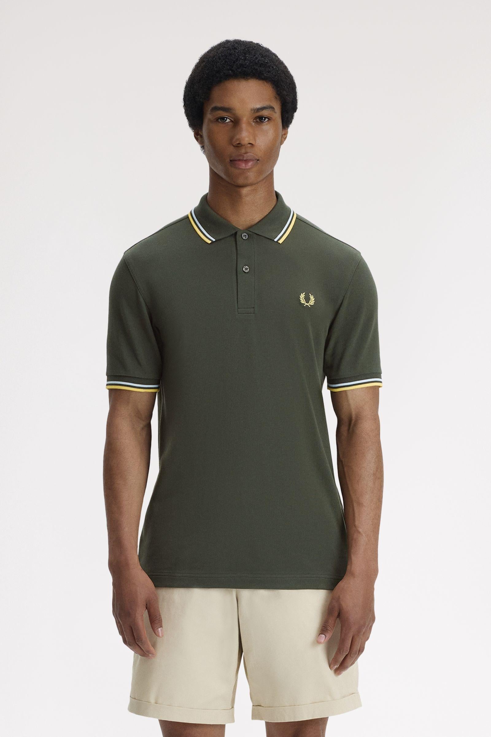 Polo manica corta M3600 05B FRED PERRY Hntngr/lgic/lmnb 