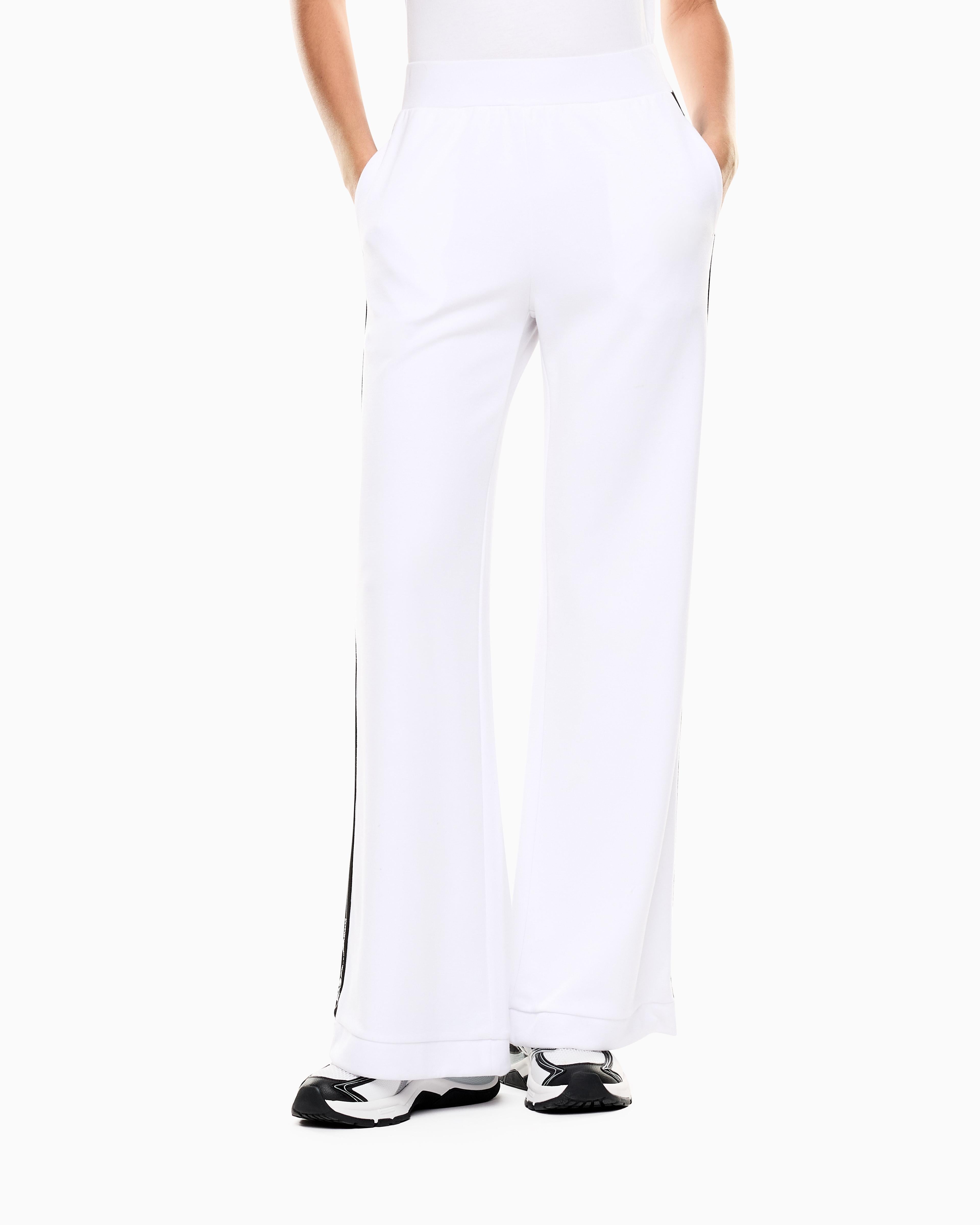 Pantaloni in jersey di cotone e modal 7W000961 AF12501 U0002 EA7 White 