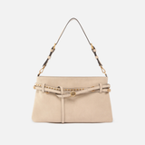 Borsa a spalla media in suede 106176A0F6 C50Q PINKO Beige-grigio fumo-antique 