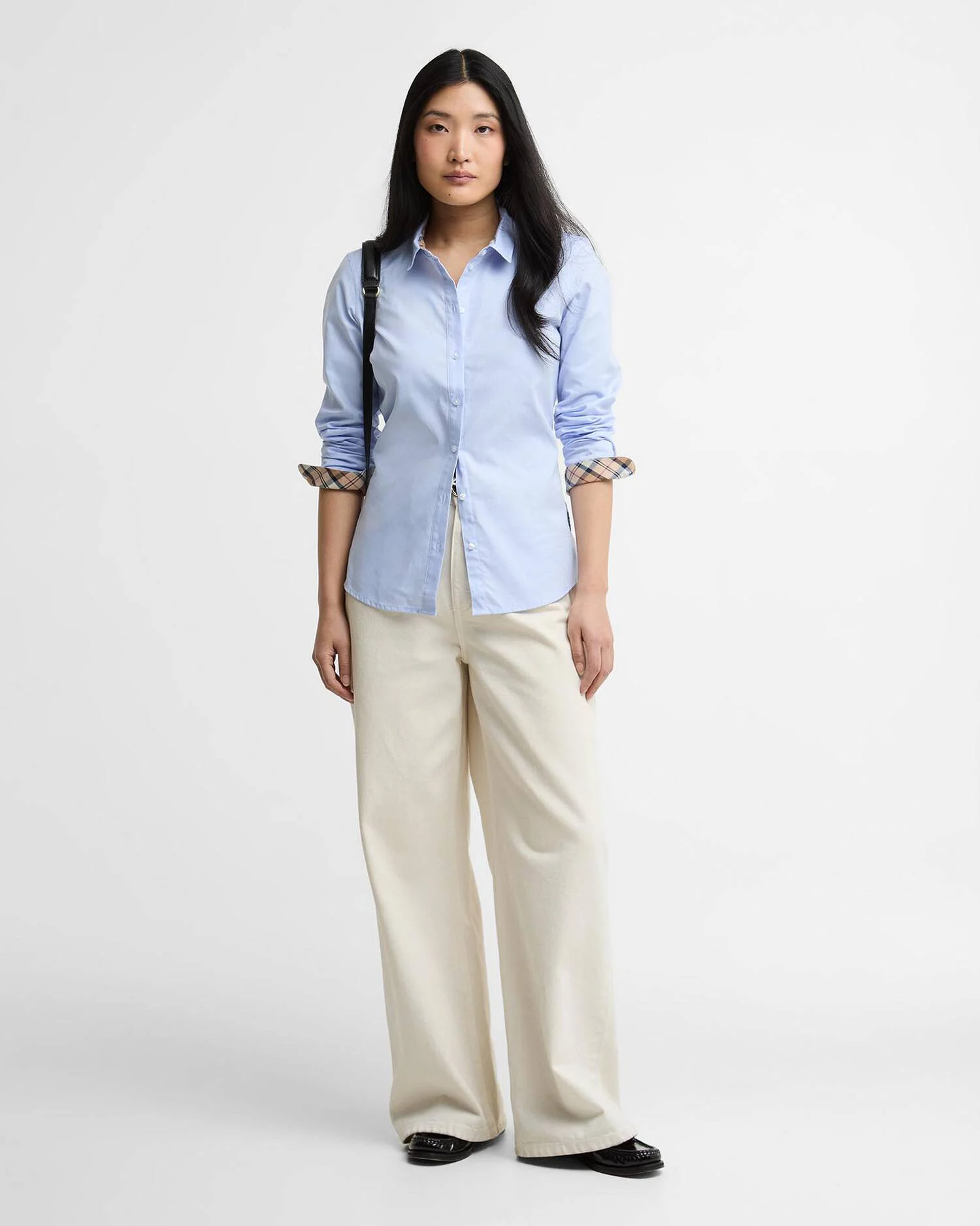 Camicia in cotone oxford LSH1409 LSH BL13 BARBOUR Pale blue/hessian tartan 