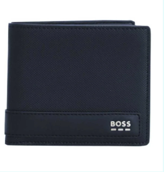 Portafoglio in pelle effetto saffiano 50552868 10269711 01 405 BOSS Dark blue 