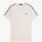 T-Shirt manica corta con banda logata M4613 28B FRED PERRY Ecru/navy 