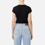 T-shirt in jersey con ricamo MA00451E2 110 ELISABETTA FRANCHI Nero 