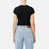 T-shirt in jersey con ricamo MA00451E2 110 ELISABETTA FRANCHI Nero 
