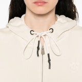 Felpa zippata con cappuccio 105509A2RB C03 PINKO Beige g. maroso 