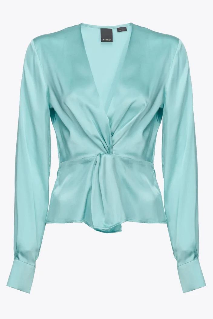 Blusa Loose Fit 100108ZR64 E77 PINKO Green 