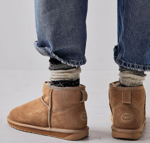 Stivali in suede con shearling STINGER MICRO W10937 SAND EMU AUSTRALIA Sand 