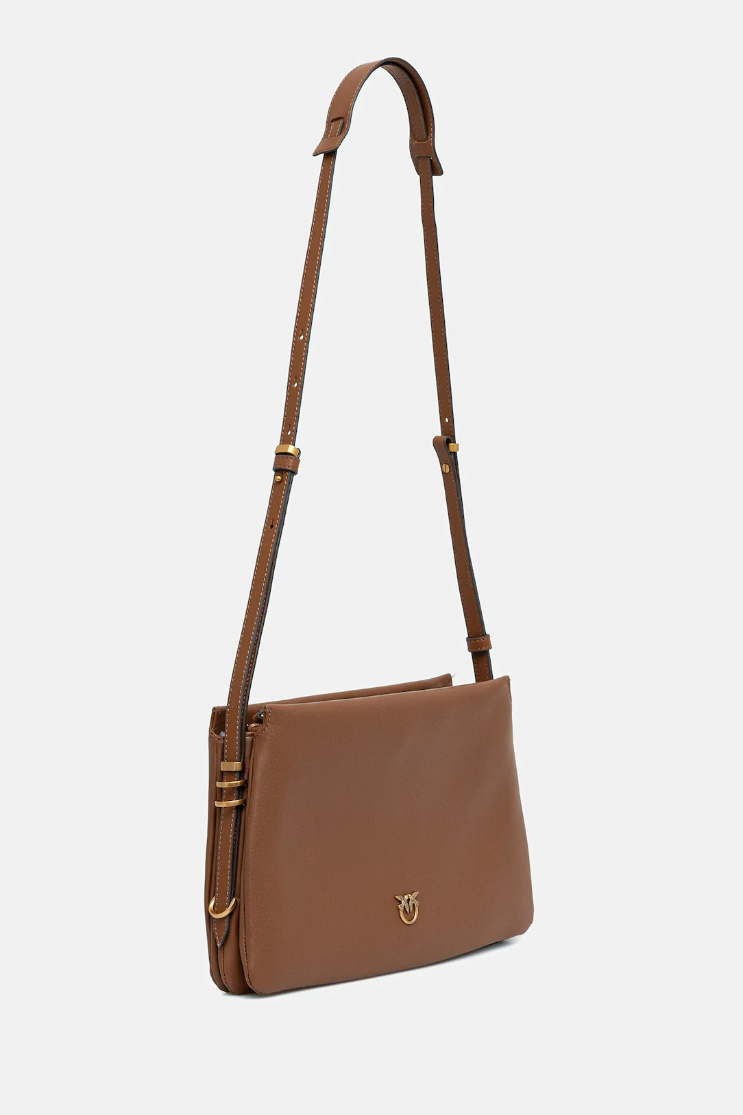 Borsa a tracolla con tre scomparti 105161A0QO L17Q PINKO Marrone-leone-antique gold 
