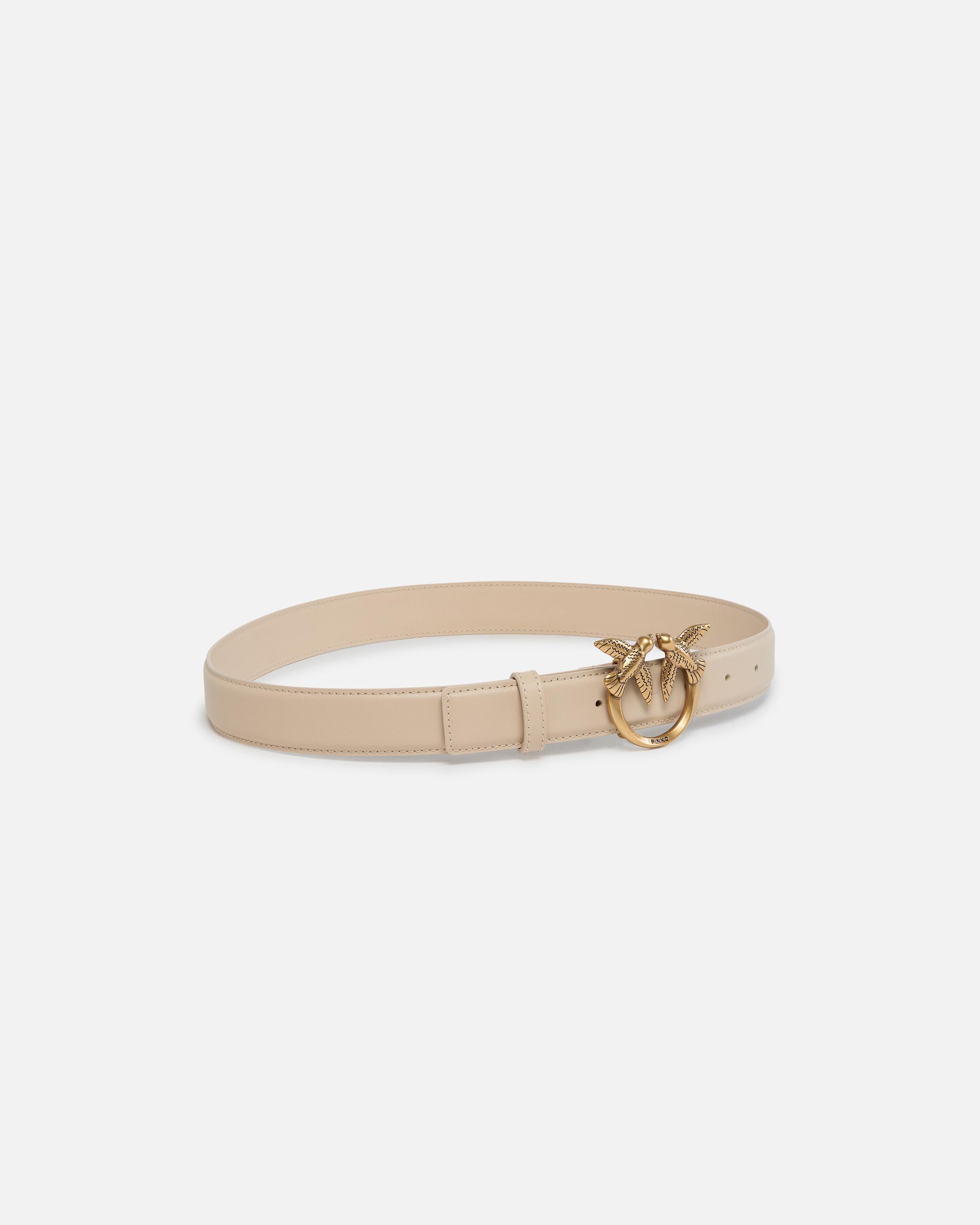 Cintura in pelle 100125A0F1 C50Q PINKO Beige-grigio fumo 