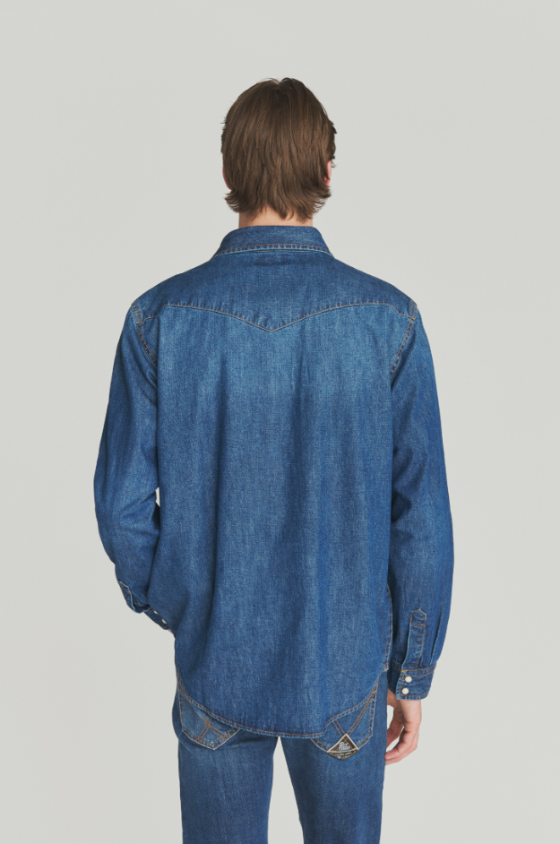 Camicia in denim stone washed RRU400 CP20 2798 0999 ROY ROGER'S Denim 