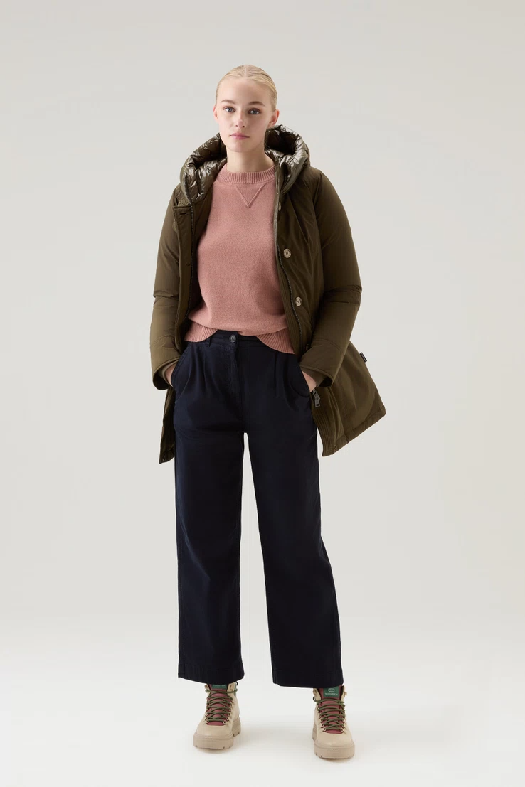 Maglia girocollo in misto lana e cashmere CFWWKN0253FRUF0603 4385 WOOLRICH Dry rose 
