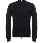 Cardigan con zip in lana merinos EM003503 AF14113 UC001 EMPORIO ARMANI Black 