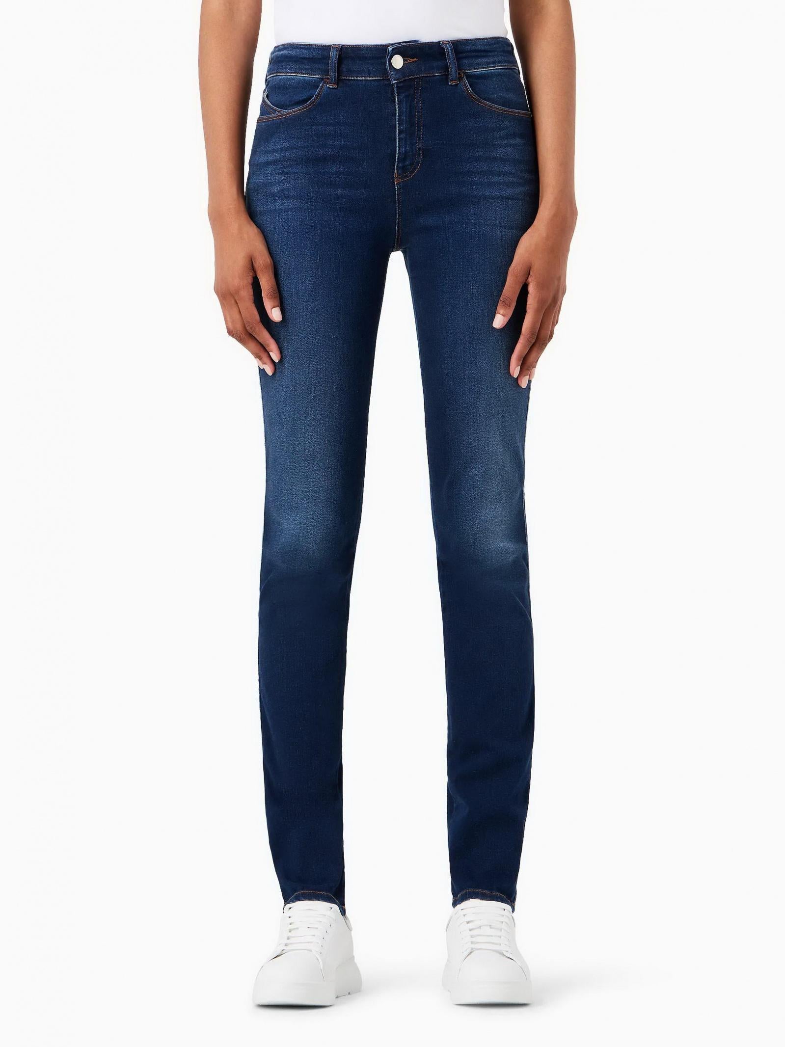 Jeans high waist skinny leg in denim 6R2J18 2DAXZ 0941 EMPORIO ARMANI Blue denim 