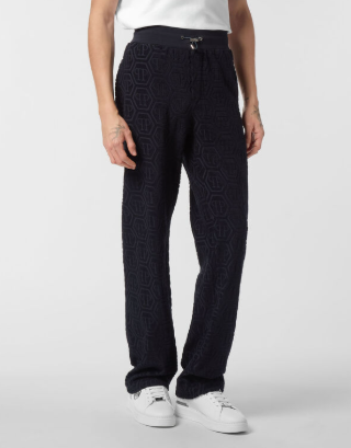 Pantaloni con motivo jacquard MJT2658 PTE021N 24 PHILIPP PLEIN Navy 
