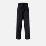 Pantaloni gessati a palloncino in lana 105707A2QY EZ1 PINKO Blu/bianco 
