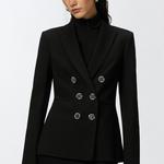Blazer in tessuto tecnico punto stoffa 100256A24C Z99 PINKO Black 