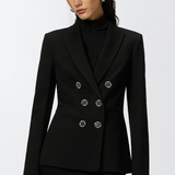 Blazer in tessuto tecnico punto stoffa 100256A24C Z99 PINKO Black 
